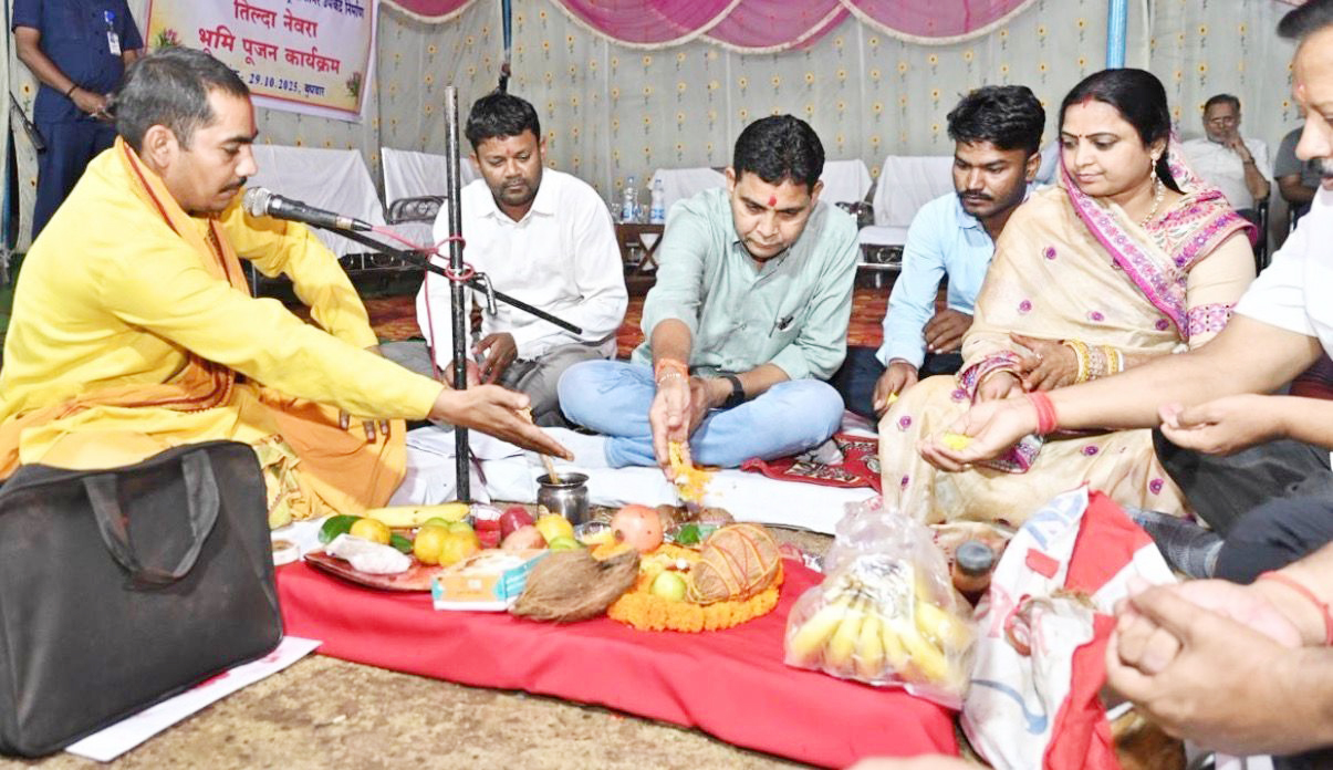 नेवरा में 33/11 केवी उपकेंद्र निर्माण का भूमिपूजन