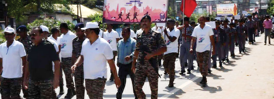 सीआरपीएफ 188वीं बटालियन ने निकाली रन फॉर यूनिटी