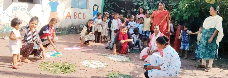 वंदे मातरम् की 150वीं वर्षगांठ पर आंबा केंद्रों में सजा रंगों का उत्सव