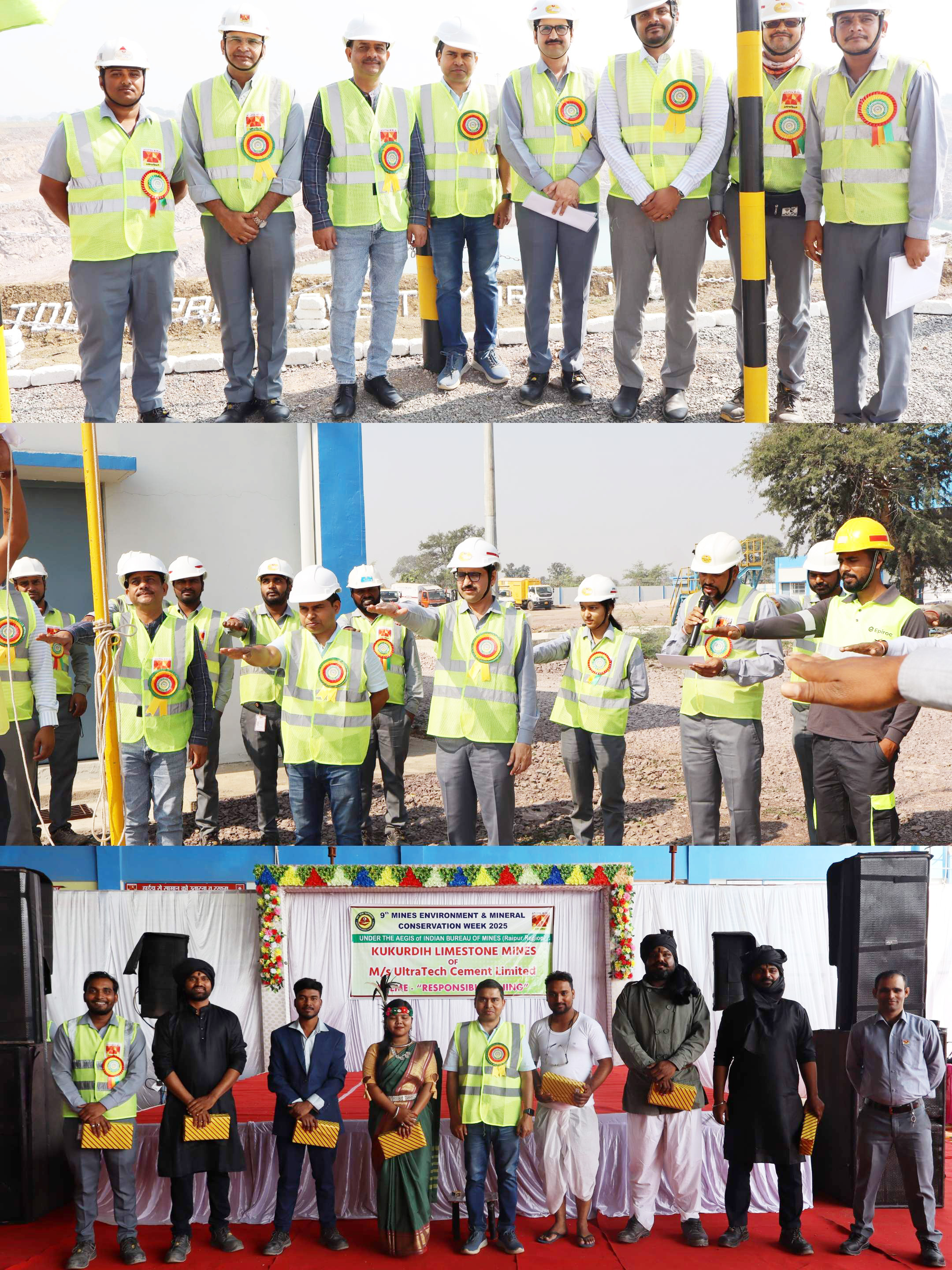 अल्ट्राटेक सीमेंट के कुकुरडीह लाइमस्टोन खदान  में  खनिज संरक्षण सप्ताह, कई कार्यक्रम