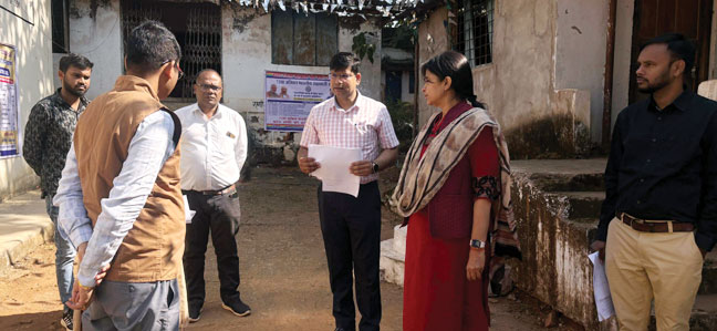 धान खरीदी केन्द्रों का जायजा