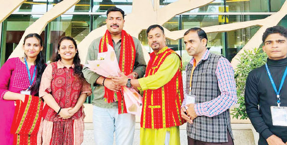 इंटरनेशनल हेरिटेज फेस्टिवल में शामिल होने अगरतला पहुंचे राज्य युवा आयोग के अध्यक्ष विश्व विजय सिंह