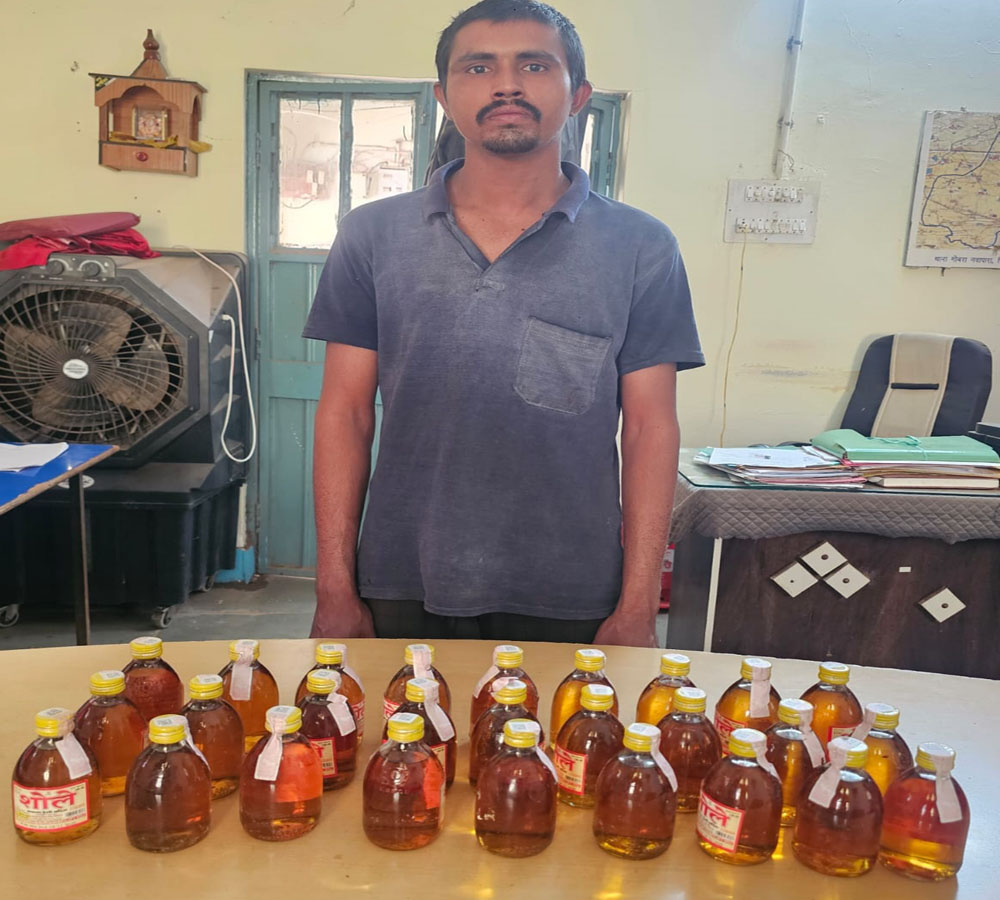 ढाबा से अवैध शराब जब्त, एक कोचिया गिरफ्तार