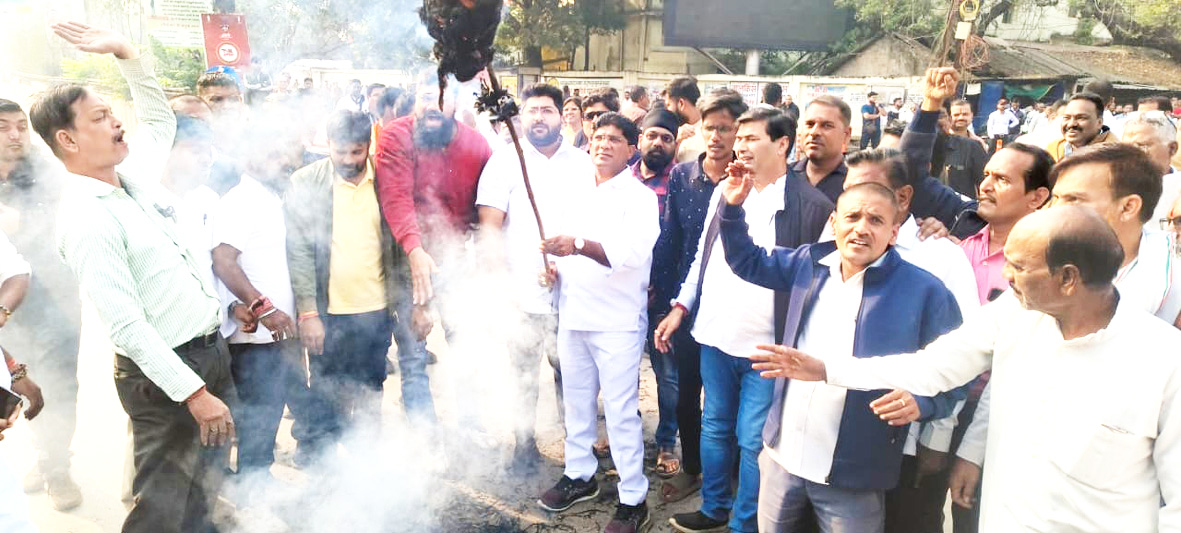 दुर्ग में कांग्रेस ने फूंका ईडी का पुतला, केंद्र के खिलाफ हुई नारेबाजी