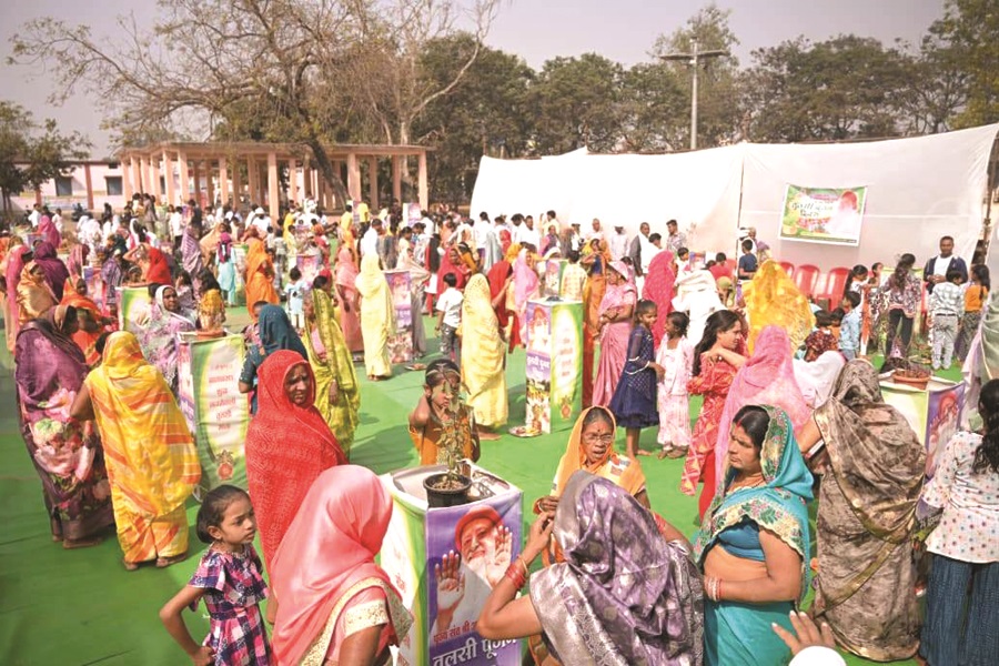 भर्रेगांव में तुलसी पूजन दिवस कार्यक्रम आयोजित