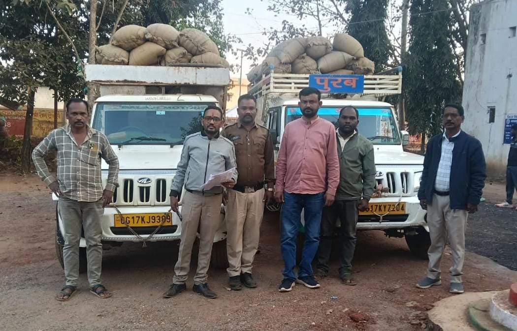 धान को अवैध  तरीके से बेचने की कोशिश, धान जब्त