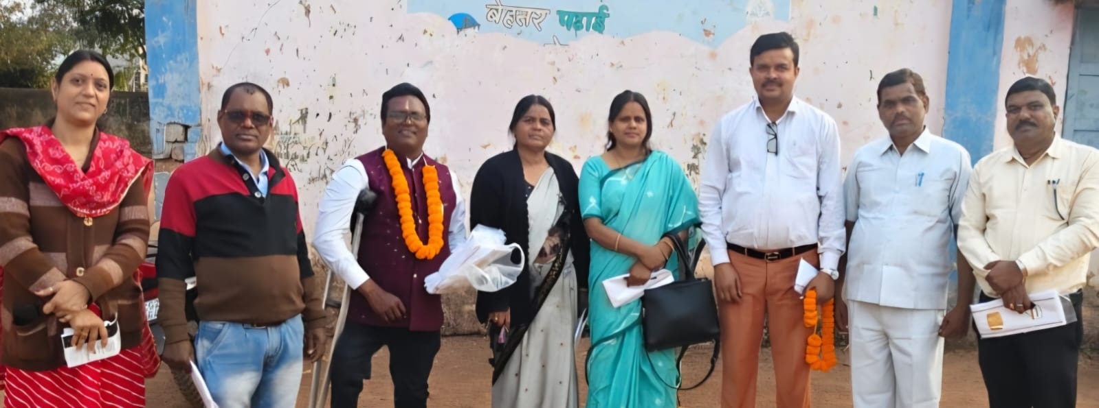 बैजी के प्रधान पाठक ने नए वर्ष में कराया नेवता भोज