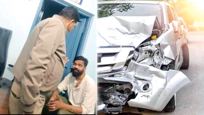 विधायक रेणुका सिंह के पुत्र की कार से बाइक सवार घायल