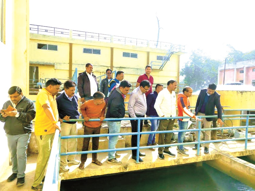 महापौर-कलेक्टर ने लिया जल संयंत्र गृह का जायजा