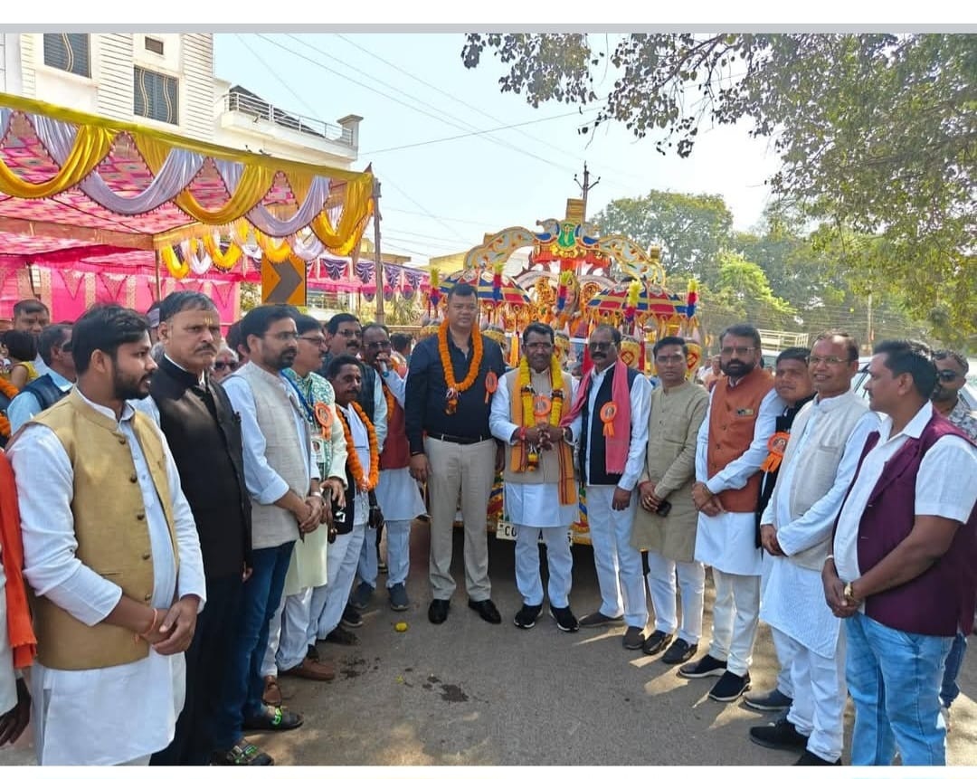 राजिम भक्तिन माता जयंती पर शोभायात्रा