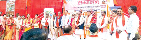 माधव नगर जोरापारा बस्ती में विराट हिंदू सम्मेलन