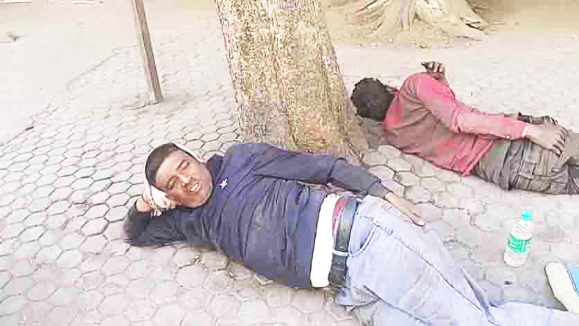 वाहन की ठोकर से तीन युवक घायल