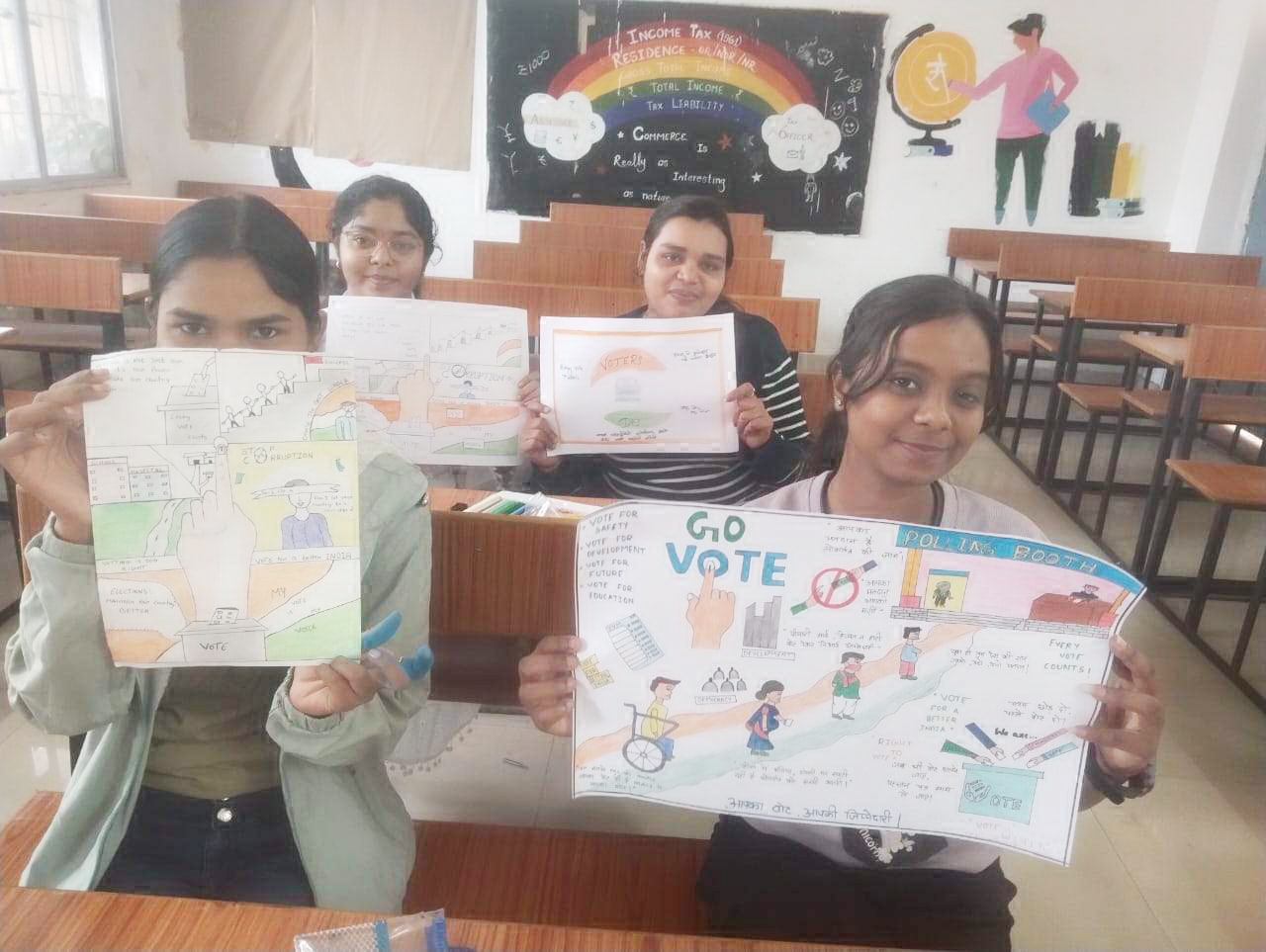 कॉलेज  में मतदाता जागरूकता कार्यक्रम