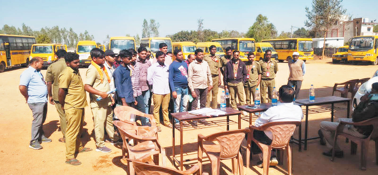 स्कूली बसों की जांच, जुर्माना