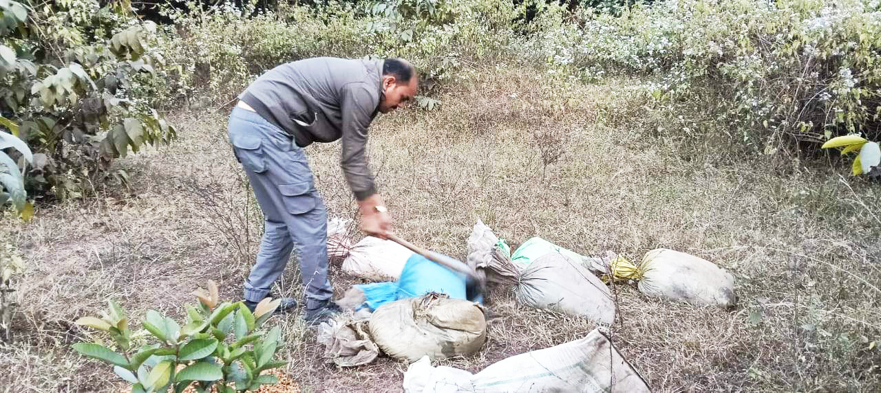 अवैध शराब नष्ट किए गए