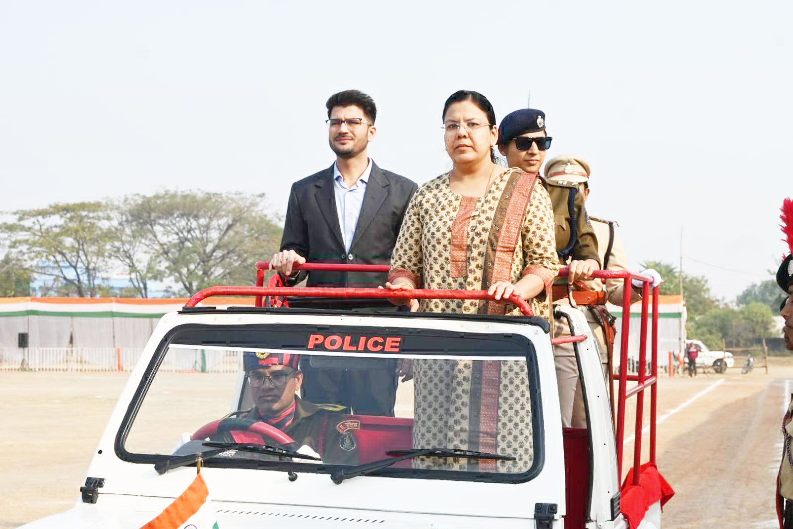 पं. चक्रपाणि शुक्ल हाईस्कूल ग्राउंड में गणतंत्र दिवस समारोह का फाइनल रिहर्सल