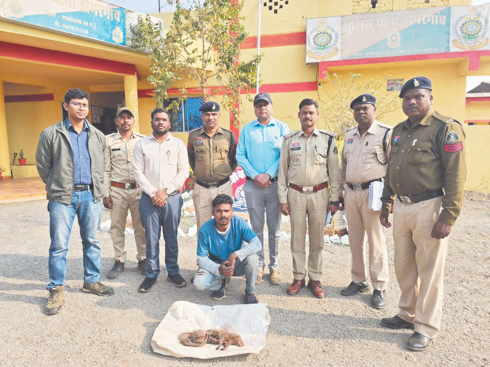 जंगली नेवला का शिकार, आरोपी पकड़ाया