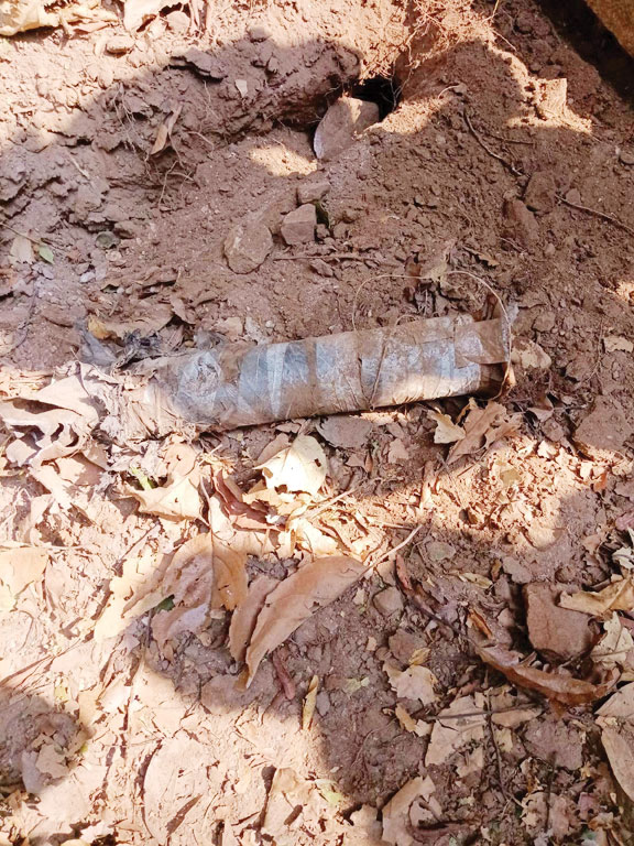 गुफा के जंगलों में विस्फोटक जब्त