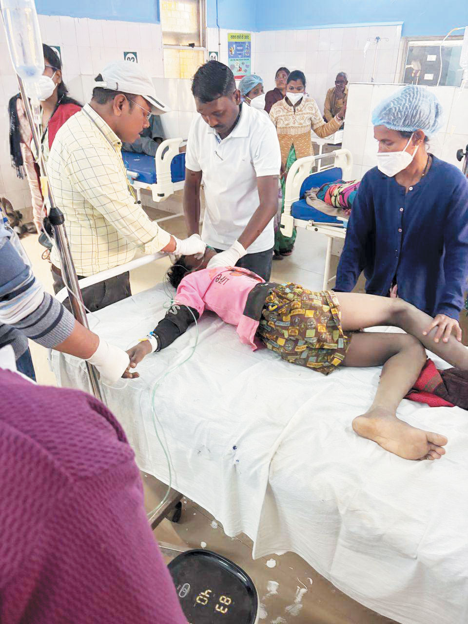 मधुमक्खियों का हमला, पुलिस ने बचाई जान