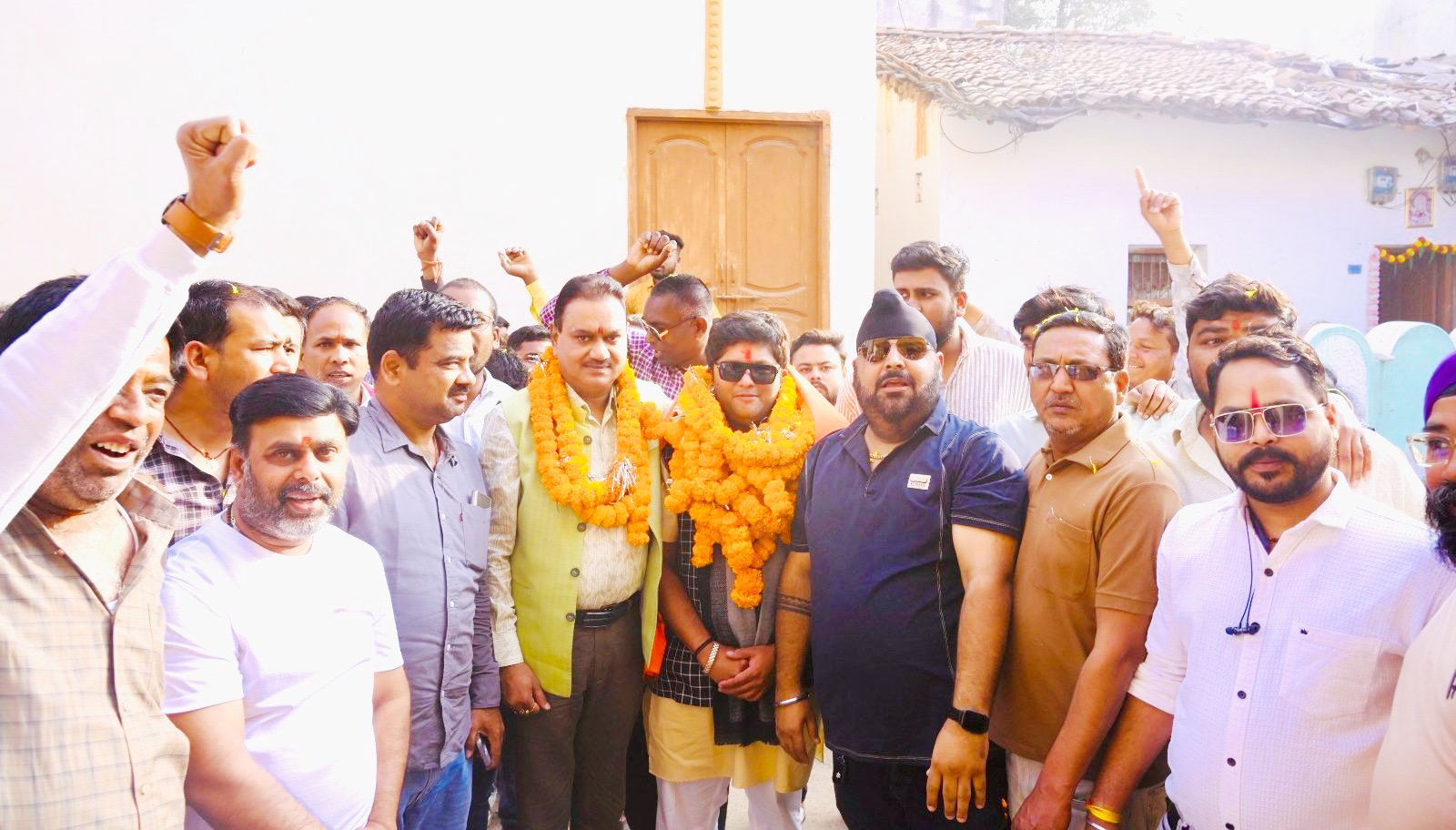 भाजयुमो के नवनियुक्त जिला महामंत्री   के प्रथम पिथौरा आगमन पर स्वागत