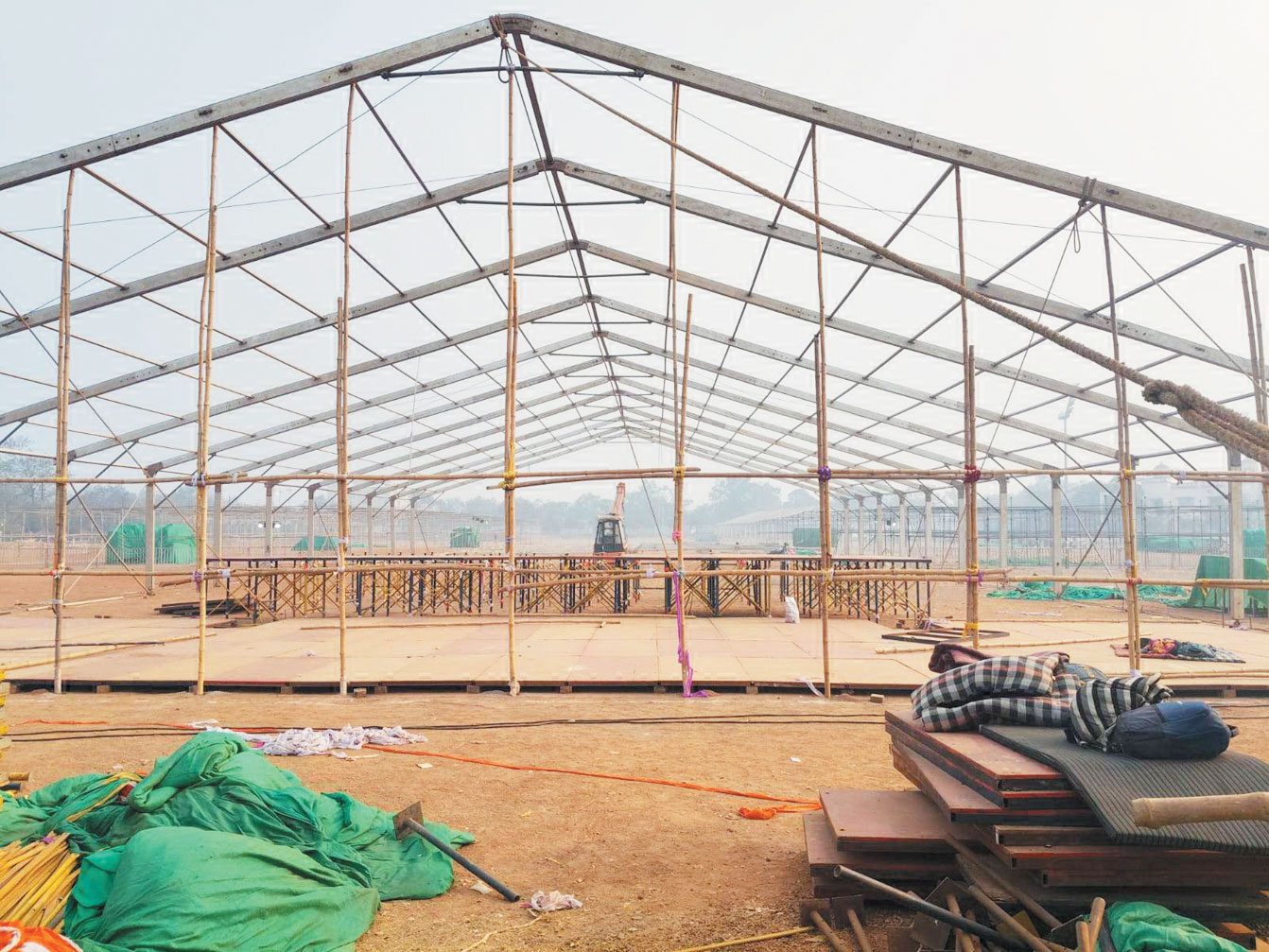 टेंडर से पहले पंडाल लगा, कांग्रेस ने उठाए सवाल, भ्रष्टाचार के आरोप