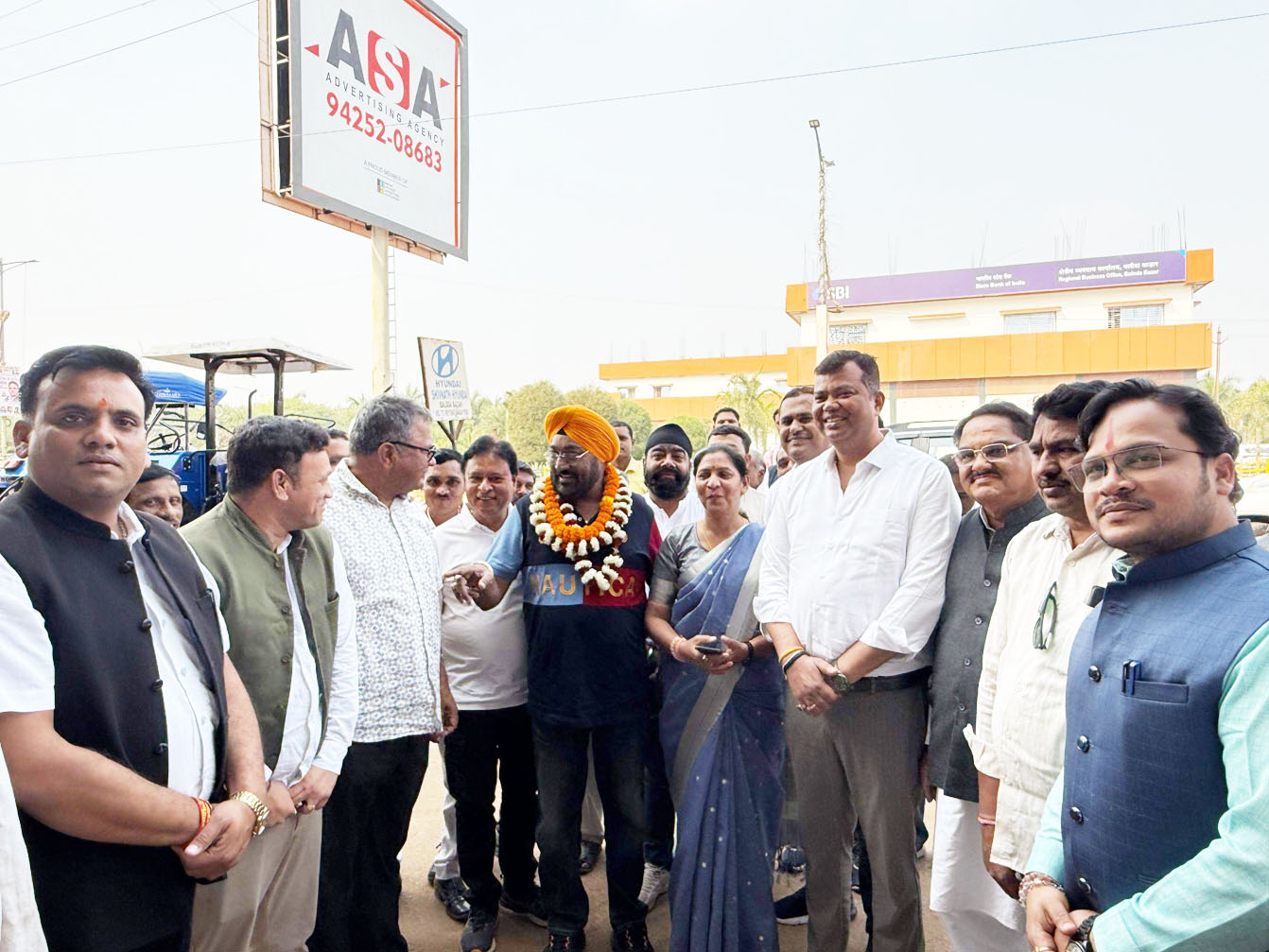 पीसीसी के प्रभारी महामंत्री मलकीत सिंह का बलौदाबाजार आगमन पर स्वागत