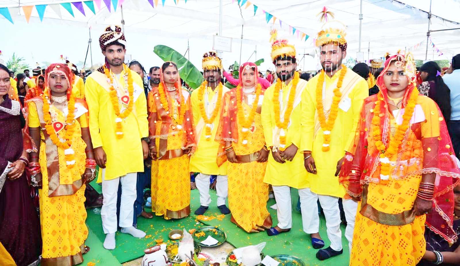 मुख्यमंत्री कन्या विवाह : बेमेतरा में 143 जोड़े परिणय सूत्र में बंधे