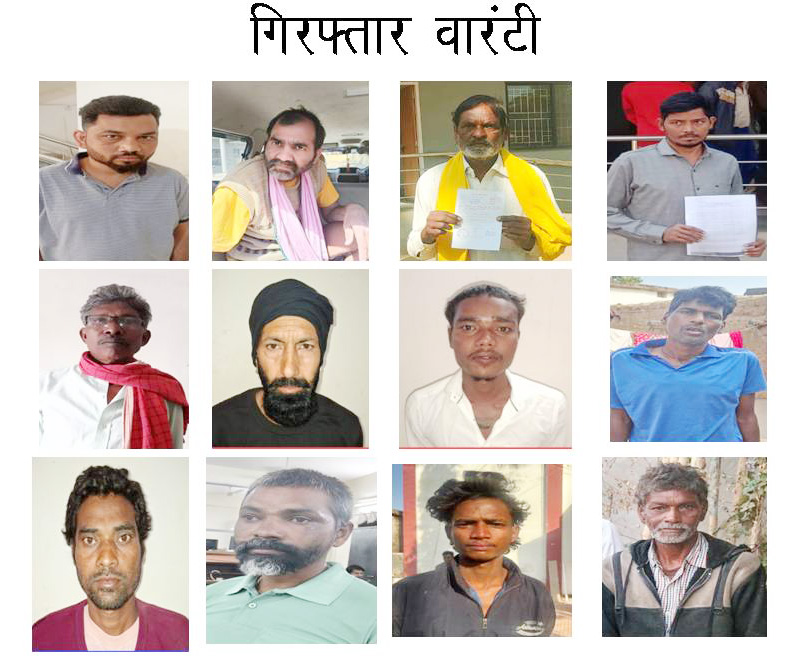 10 साल से पहचान-ठिकाना बदलते फिर रहे  फ रार आरोपी समेत 85 जेल दाखिल