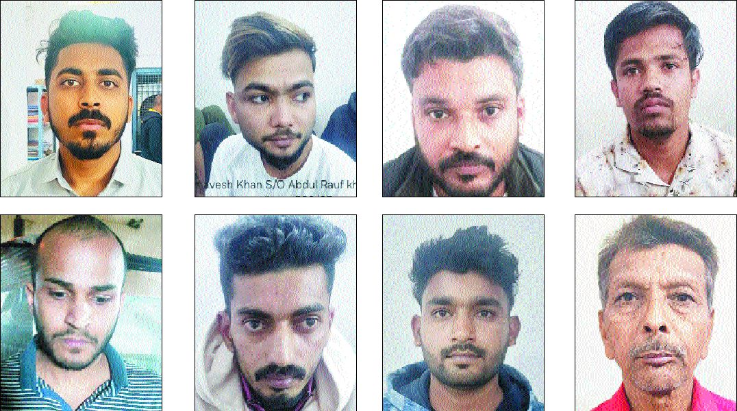 8 म्यूल बैंक खाताधारक गिरफ्तार, भेजे गए जेल