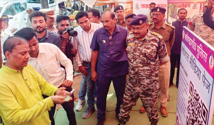 मंत्री केदार कश्यप ने मर्दापाल मेला में पुलिस सहायता केंद्र का किया शुभारंभ