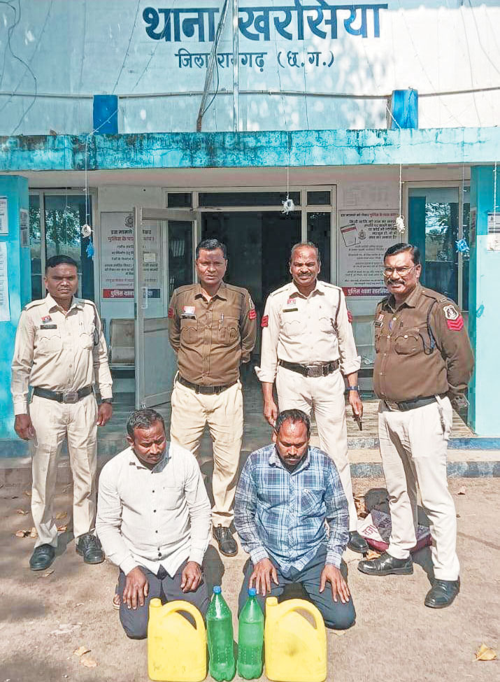 अलग-अलग जगह से अवैध शराब संग 5 आरोपी गिरफ्तार