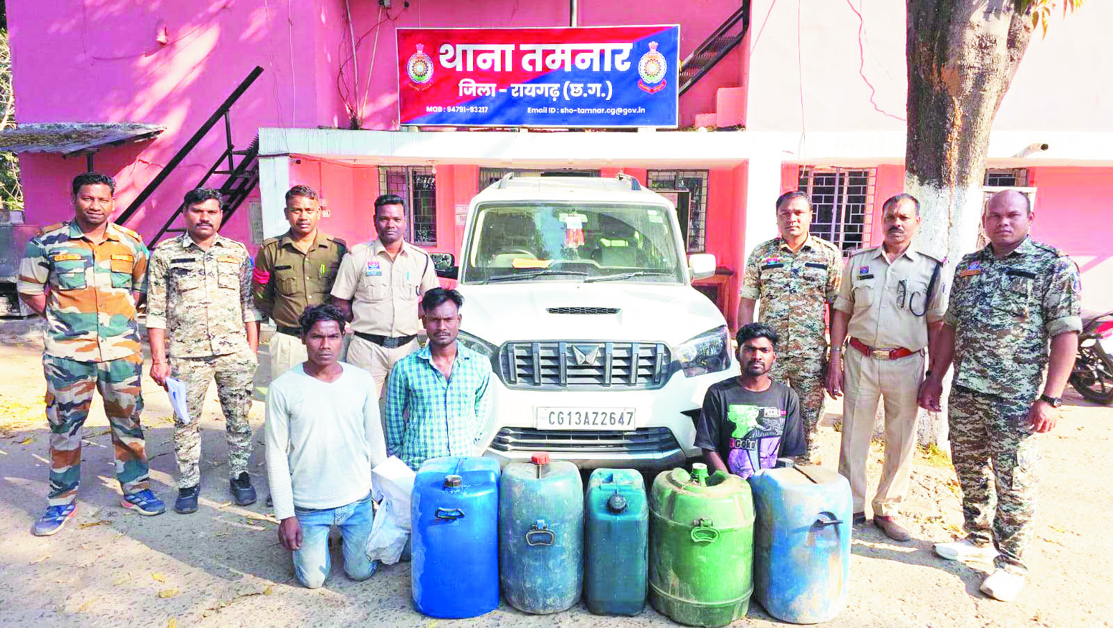 हाईवा चालकों से लूट और डीजल चोरी, तीन गिरफ्तार