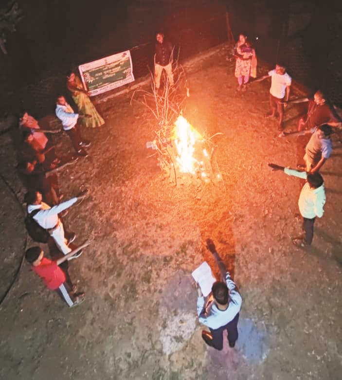 नशे की होलिका दहन कर दिया जागरूकता का संदेश