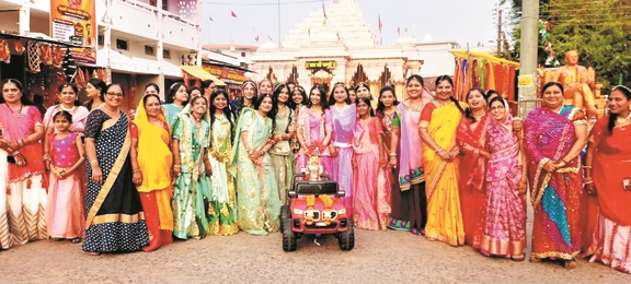 माहेश्वरी समाज की महिलाओं ने मनाया गणगौर पर्व