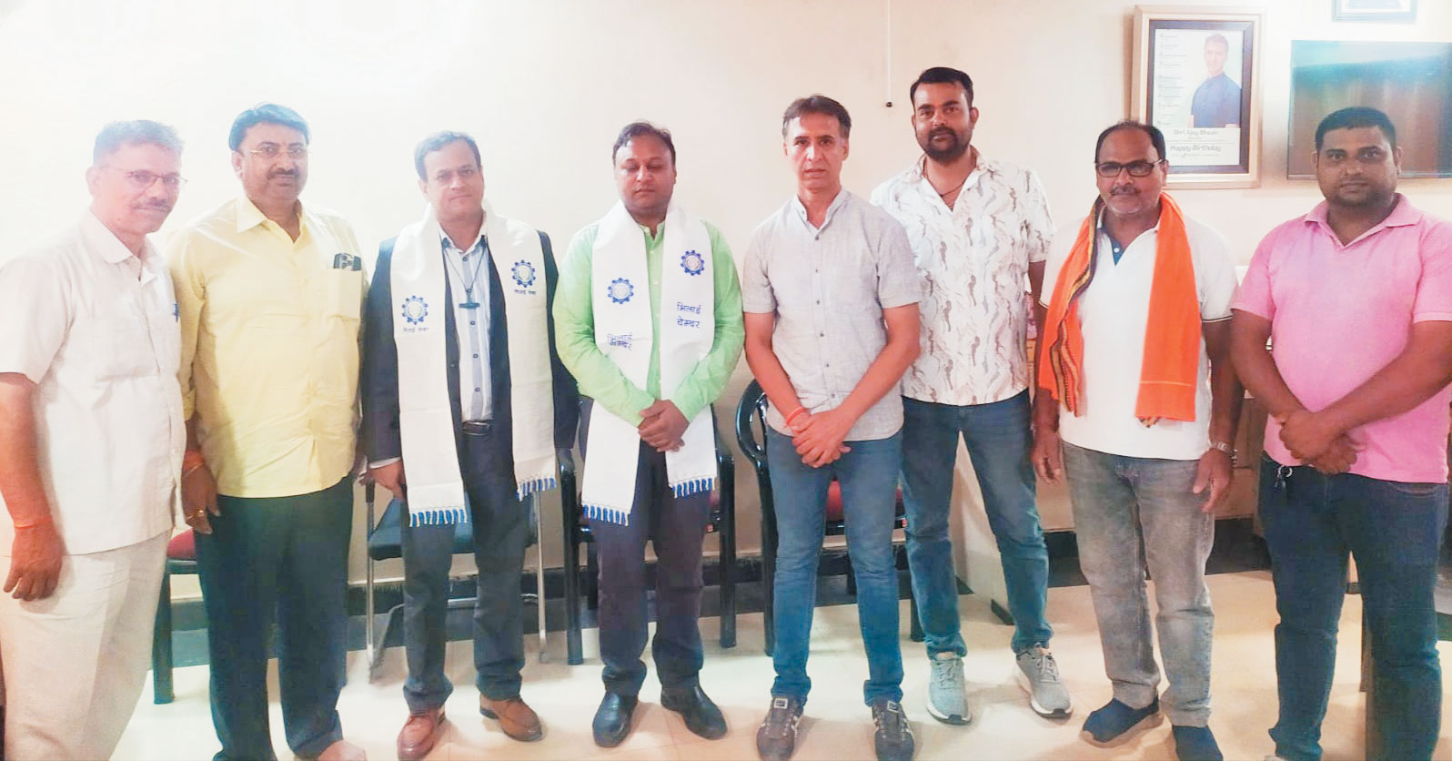 चेम्बर प्रदेश महामंत्री से मिले स्किल डेव्लपमेंट कॉर्पोरेशन के अफसर