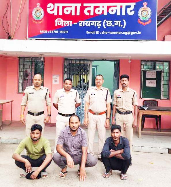 गांजा तस्करी, छेड़छाड़ और चोरी में 3 आरोपी गिरफ्तार