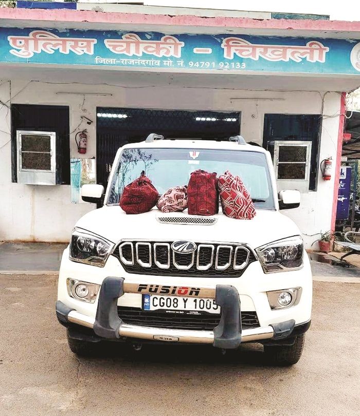 स्कार्पियो वाहन में शराब व बीयर परिवहन, आरोपी गिरफ्तार