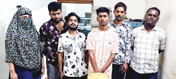 काठाडीह बीएसयूपी कॉलोनी में गांजा तस्करी, 6 गिरफ्तार