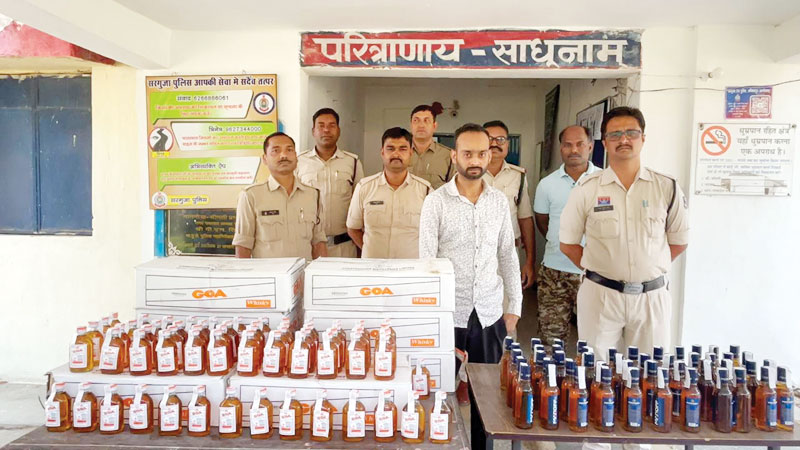  अंग्रेजी शराब संग कार चालक गिरफ्तार