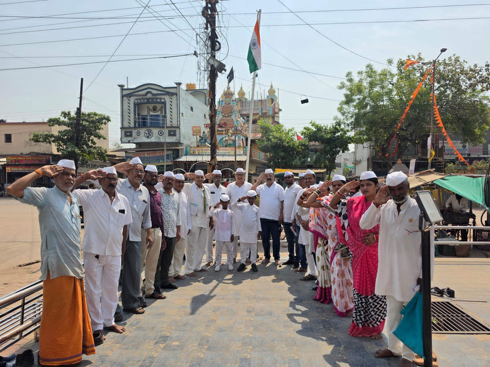 कांग्रेस सेवा दल का झंडा वंदन कार्यक्रम