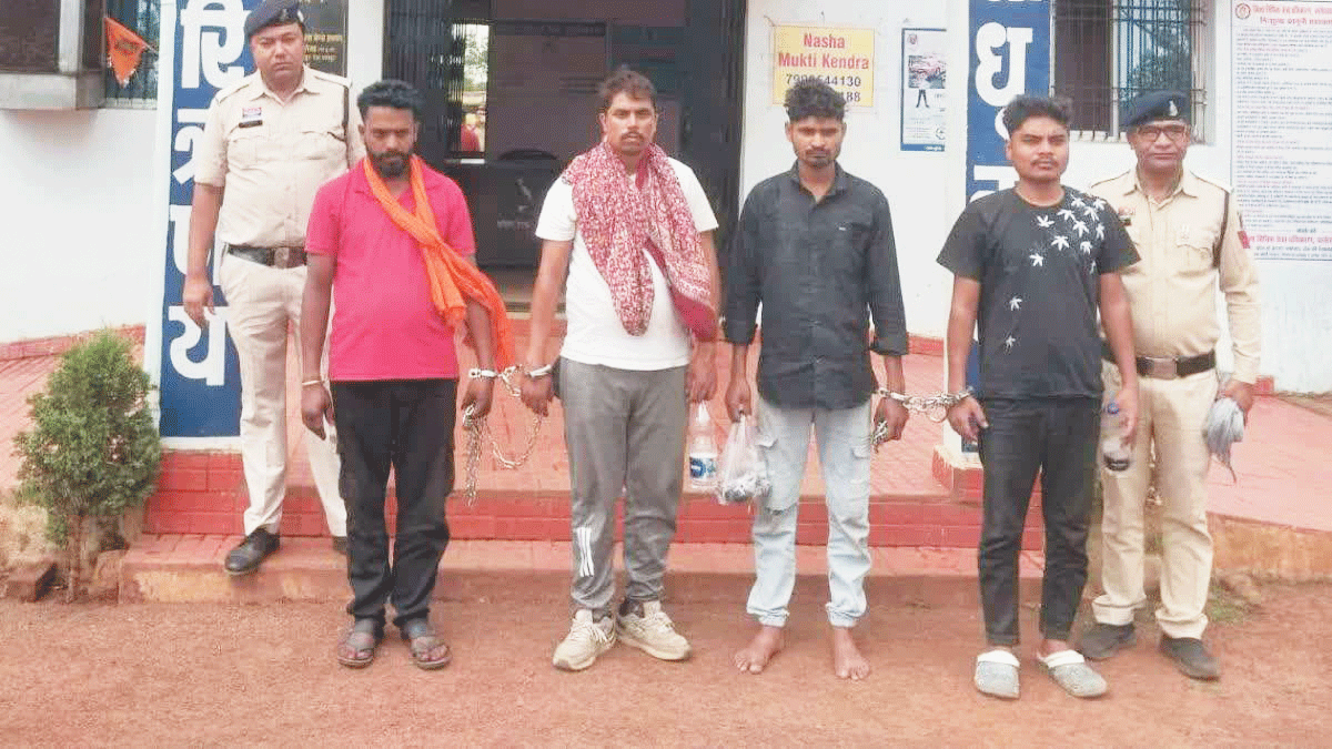अपहृत युवक बरामद, एमपी से चार बंदी