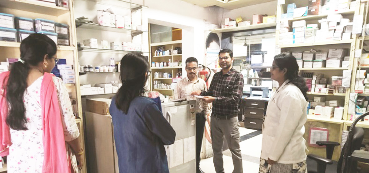 खाद्य और औषधि प्रशासन की टीम का जांच अभियान जारी
