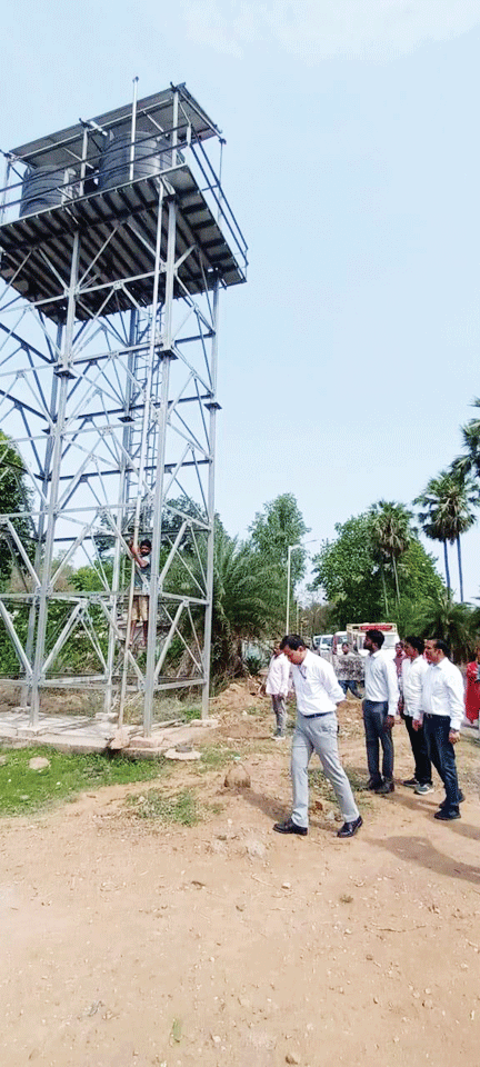 केंद्रीय सचिव ने भूसारास में नल-जल योजना का लिया जायजा