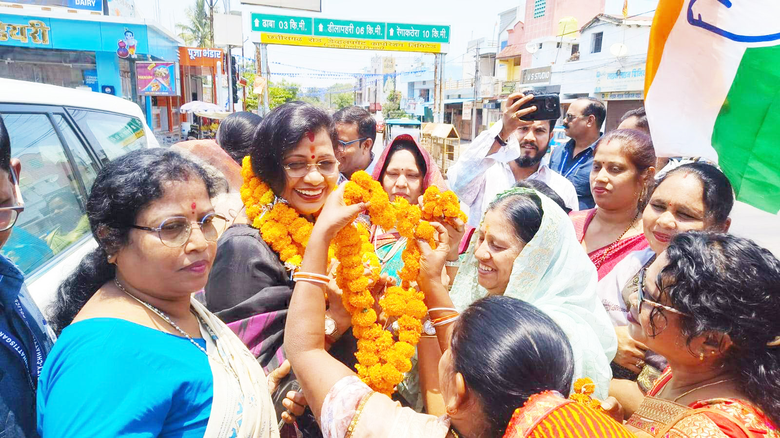 महिला कांग्रेस कार्यकारी अध्यक्ष संगीता का कार्यकर्ताओं ने किया स्वागत