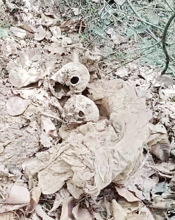 चमारीलुंगरा जंगल में  मिले दो नरकंकाल
