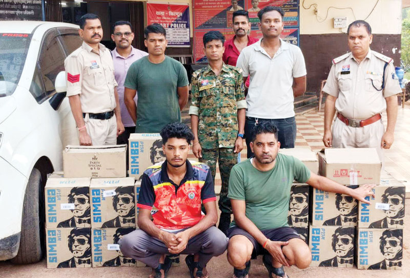 अवैध शराब परिवहन करते दो गिरफ्तार
