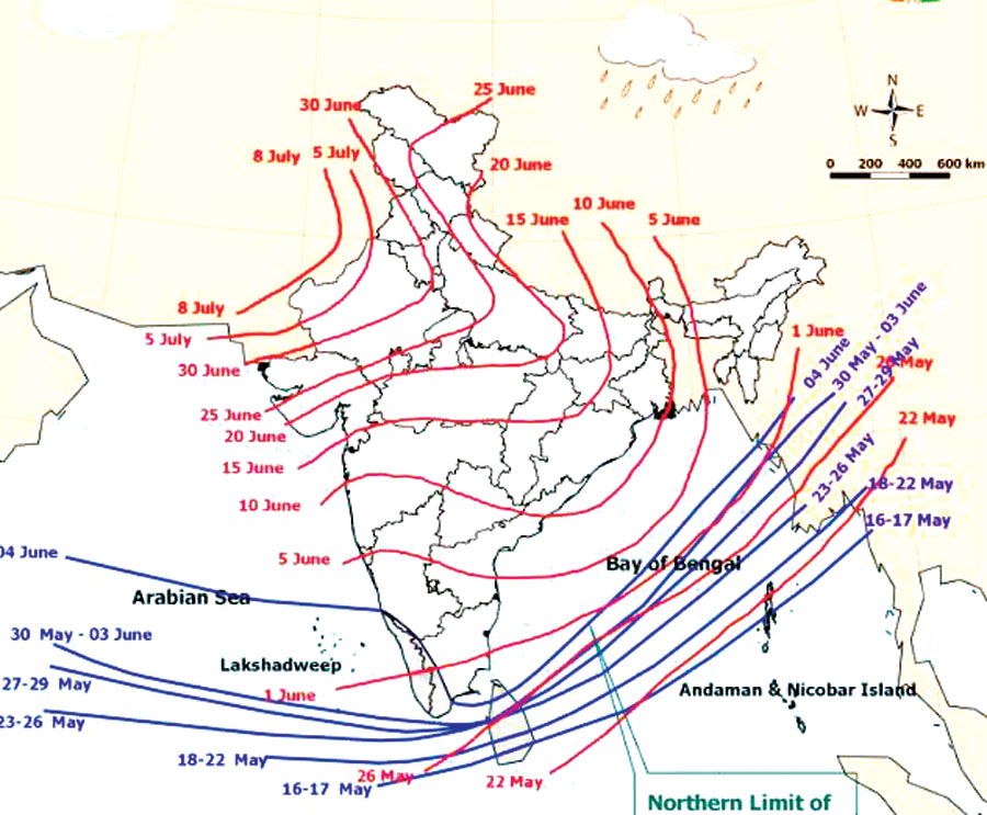 मानसून केरल पहुंचा, 10 के बाद प्रदेश में  शाम तक अंधड़ बारिश की संभावना