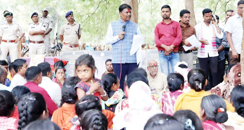 4 करोड़ के विकास कार्यों का मंत्री केदार कश्यप ने किया भूमिपूजन
