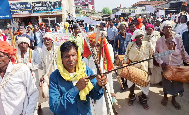पण्डो समाज की आमसभा-रैली, भूमि अधिकार व वन अधिकार पत्र की मांग पर सौंपा ज्ञापन