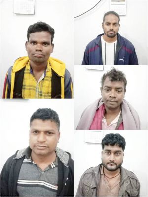 5 जुआरी पकड़ाए, नगदी जब्त